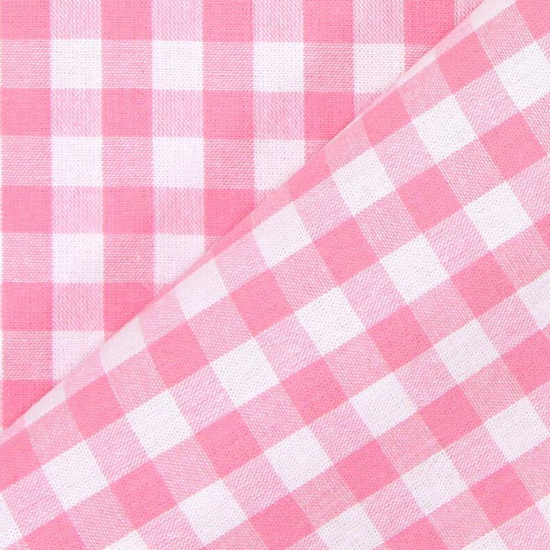 Cotton Vichy check 1 cm – pink/white,  image number 3