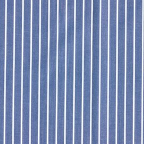 Striped cotton fabric &ndash; denim blue/white, 