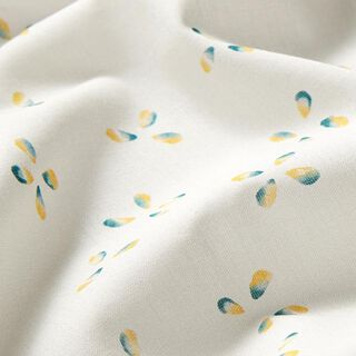 GOTS Cambric Cloverleaf | Tula – offwhite/petrol, 