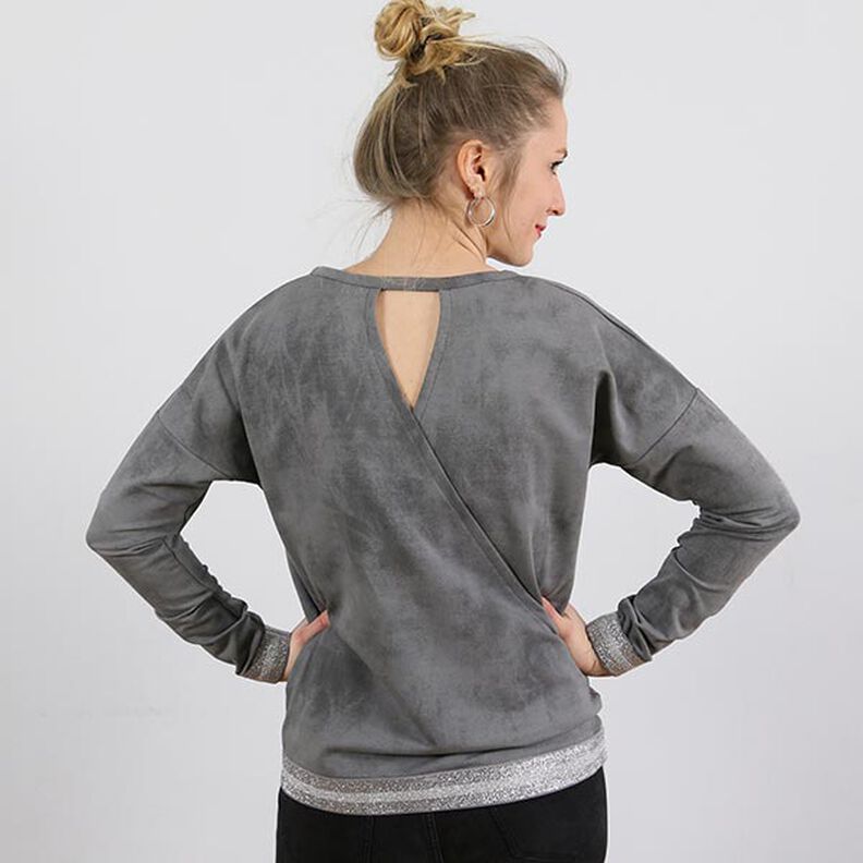 FRAU VEGA - casual jumper with a wrap look in the back, Studio Schnittreif | XS - XXL,  image number 6