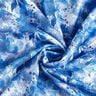 viscose fabric Flowers with splashes of colour – royal blue/white,  thumbnail number 3