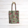 Decor Fabric Half Panama Jasmine blossoms – dark pine/burgundy,  thumbnail number 8