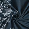 French Terry Ice Flowers Border Fabric | Glitzerpüppi – midnight blue/white,  thumbnail number 3