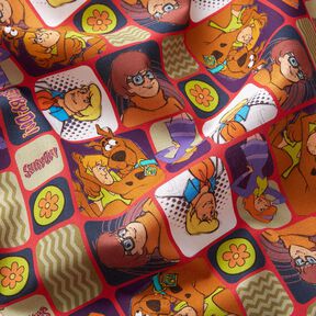 Cotton Poplin Scooby Doo as a comic Licensed Fabric – red/colour mix, 