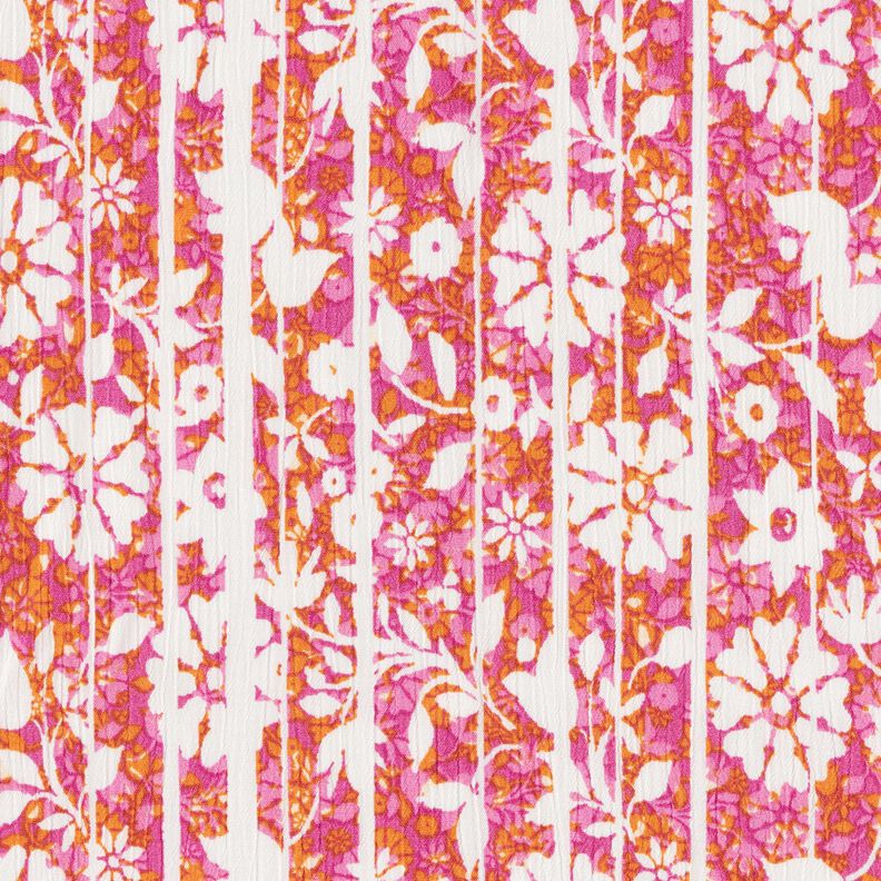 Viscose crepe flowers and branches – orange/pink,  image number 1