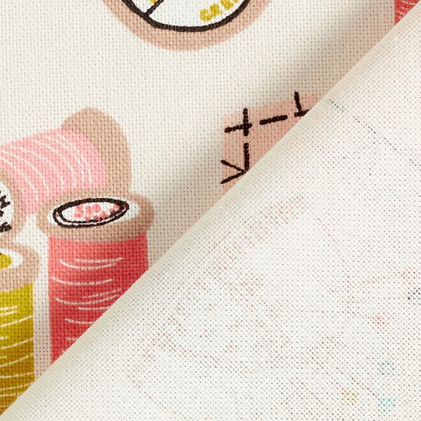Decor Fabric Half Panama Sewing machine – light beige/salmon,  image number 3