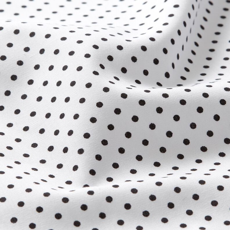 Cotton Poplin Mini polka dots – white/black,  image number 2