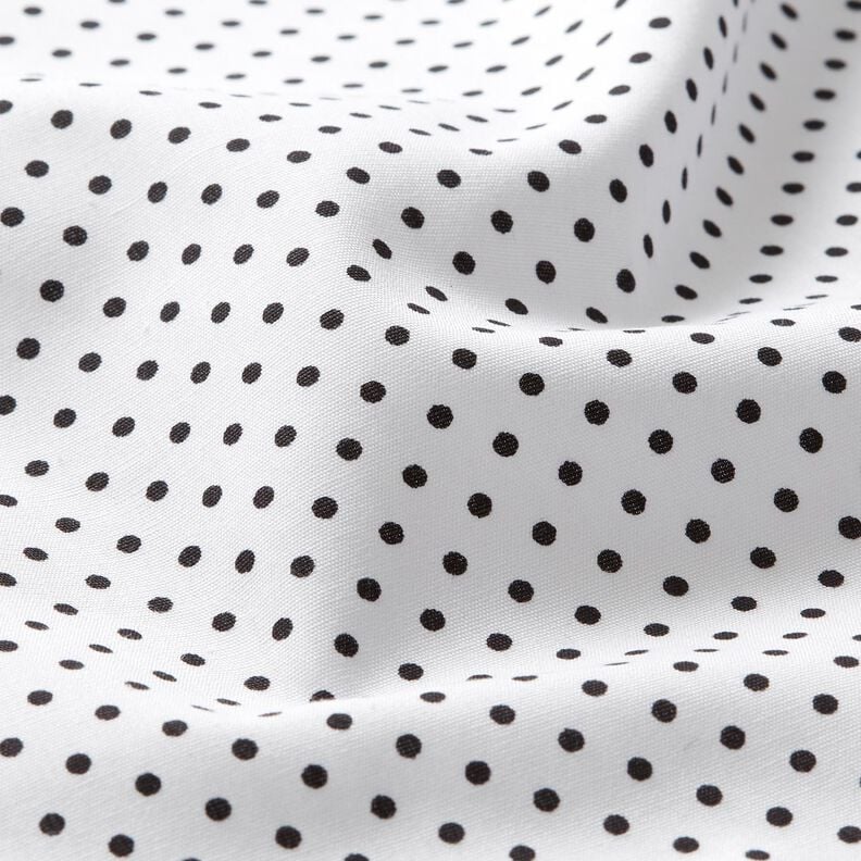 Cotton Poplin Mini polka dots – white/black,  image number 2