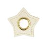 Imitation Leather Eyelet Patch Star  [ 4 pieces ] – offwhite,  thumbnail number 1