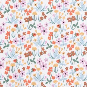 Cotton Poplin strawberry meadow – offwhite/lobster, 