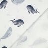 Waffle Piqué Whales Digital Print | Poppy Fabrics – ivory/blue grey,  thumbnail number 4