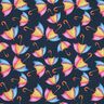 Softshell colourful umbrellas Digital Print – midnight blue | Remnant 50cm,  thumbnail number 1