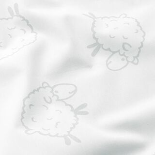 Funny sheep cotton poplin – white, 