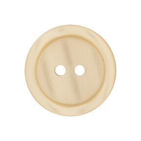 Basic 2-Hole Plastic Button - light beige, 