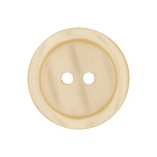 Basic 2-Hole Plastic Button - light beige, 