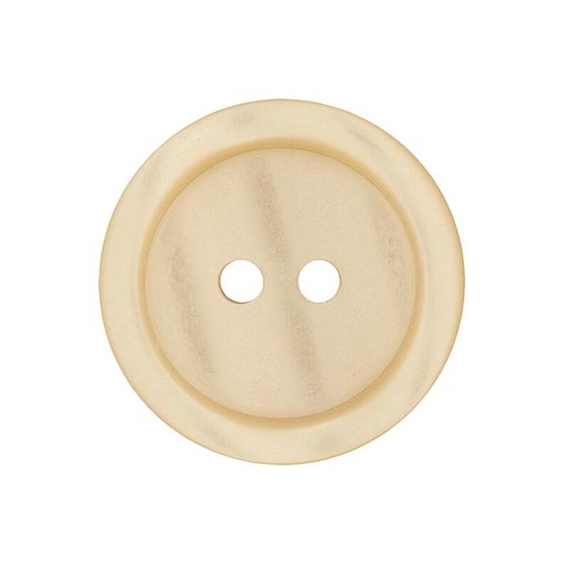 Basic 2-Hole Plastic Button - light beige,  image number 1