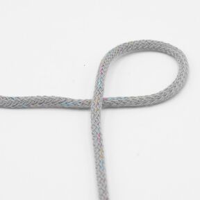 Cotton cord Lurex [Ø 5 mm] – elephant grey, 