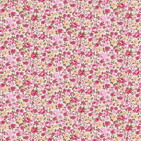 Cotton Poplin millefleurs – white/pink, 