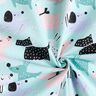 Cotton Cretonne abstract dogs – sky blue/rosé,  thumbnail number 3