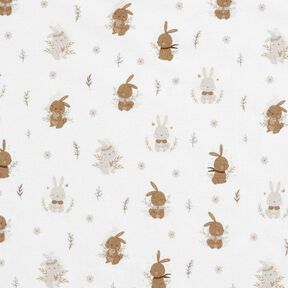 Cotton Jersey Cute Bunnies Digital Print – ivory, 