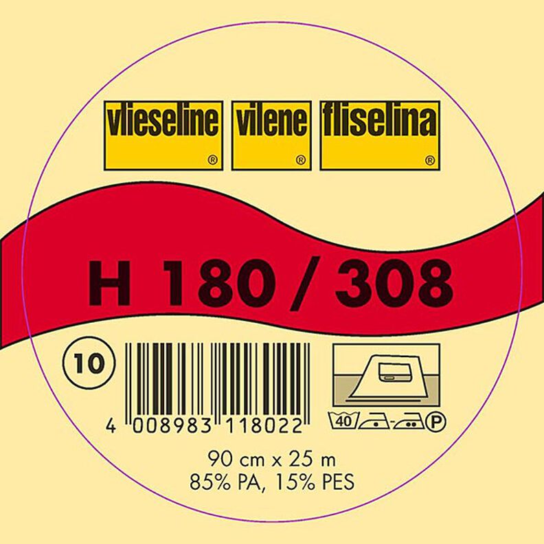 H 180 Fusible Interlining | Vilene – white,  image number 2