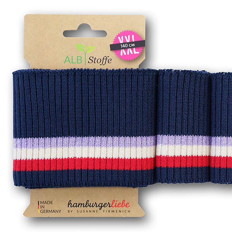 Knit Ribbing CUFF ME RIPPED [140 cm | 8 cm] | Albstoffe – navy blue/lilac,  image number 1