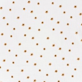 Double Gauze/Muslin Sunflowers – ivory/antique gold, 