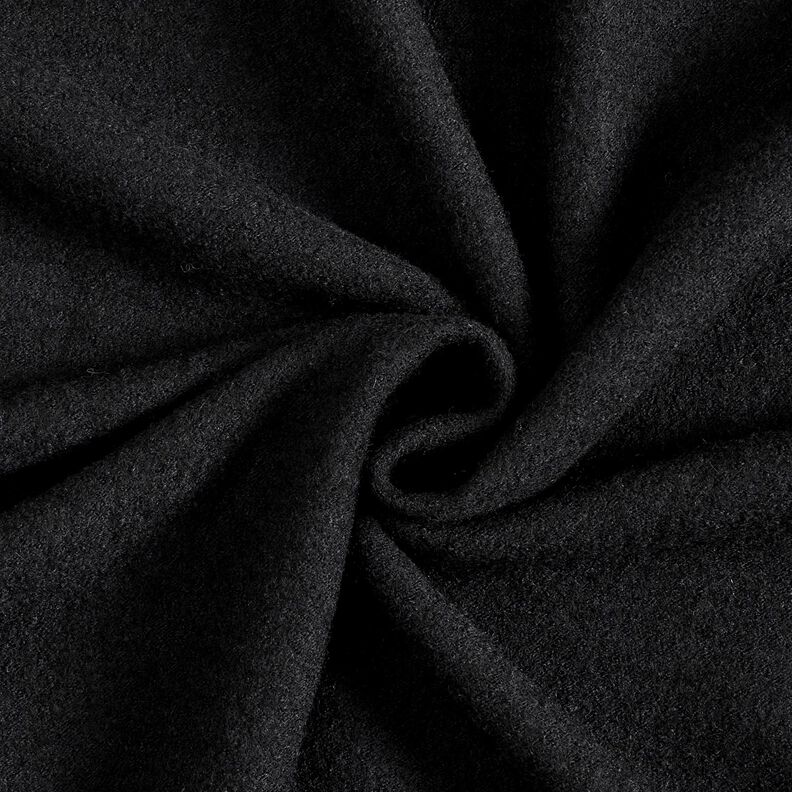 Lightweight viscose and wool blend knitted fabric – black,  image number 1
