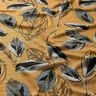 Viscose Jersey large autumn leaves – curry yellow/slate grey,  thumbnail number 2