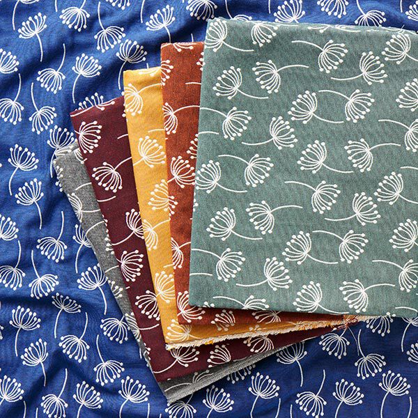 Dandelions Jacquard Furnishing Fabric – mustard,  image number 5