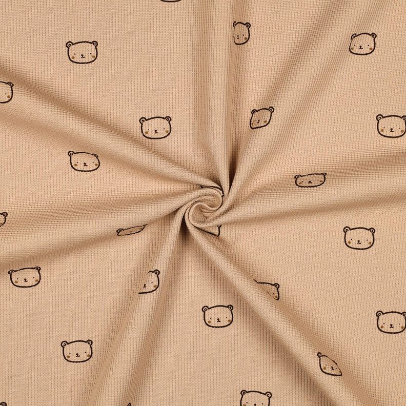 Waffle Jersey little bear | Poppy Fabrics – dark dusky pink/aubergine, image number 3