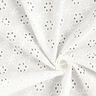 Flowers broderie anglaise cotton fabric – white,  thumbnail number 3