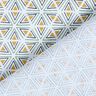 Cotton Cretonne geometric shapes – white/olive,  thumbnail number 4
