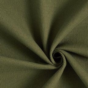 Waffle piqué Mini – dark olive, 