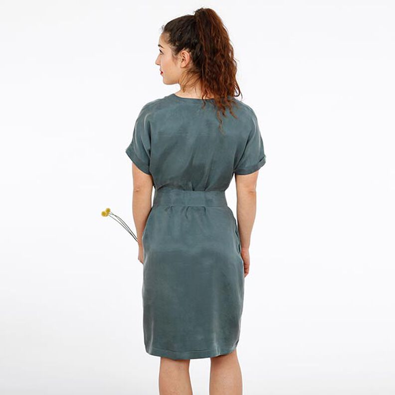 FRAU VIKKI - loose dress with a V-neckline and belt, Studio Schnittreif  | XS -  XXL,  image number 3