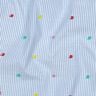 Fine Cotton Batiste Dobby and Stripes | Poppy Fabrics – light blue/white,  thumbnail number 2