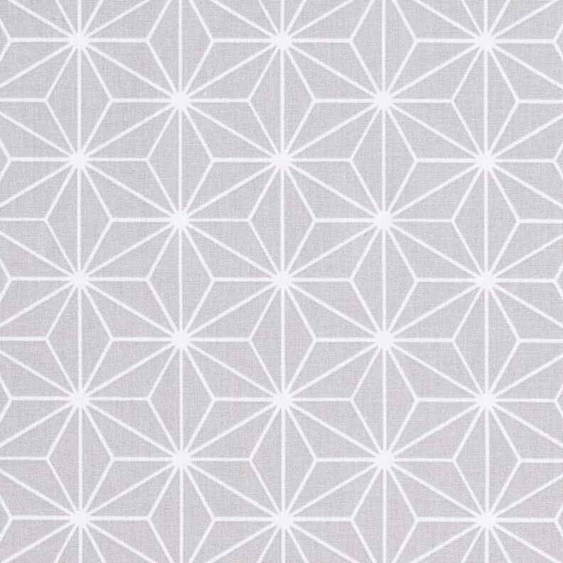 Cotton Cretonne Asanoha Japanese Stars – grey,  image number 1