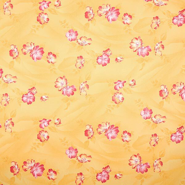 Large flowers cotton jersey – yellow,  image number 1
