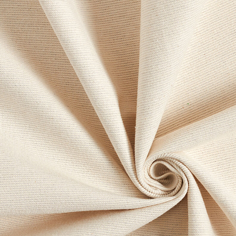 Decor Fabric Half Panama Ribbed Recycelt Cotton – natural,  image number 1