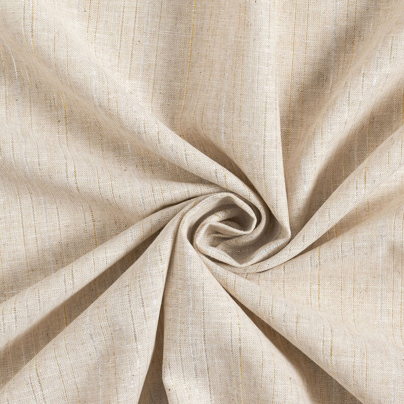 Lurex stripes linen cotton blend – natural,  image number 4