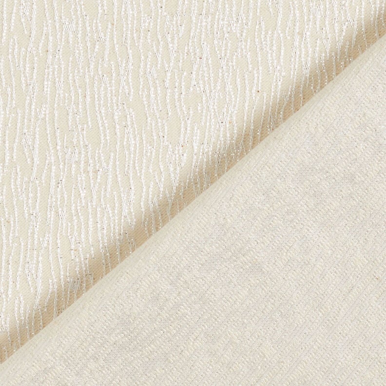 Clothing jacquard glittering serpentine lines – white/silver,  image number 5