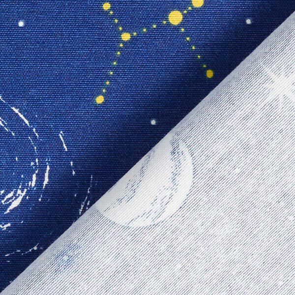 Decor Fabric Canvas Glow in the Dark Planetarium – navy blue,  image number 4