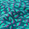Coated Cotton abstract Leo | Poppy Fabrics – petrol/lilac,  thumbnail number 2