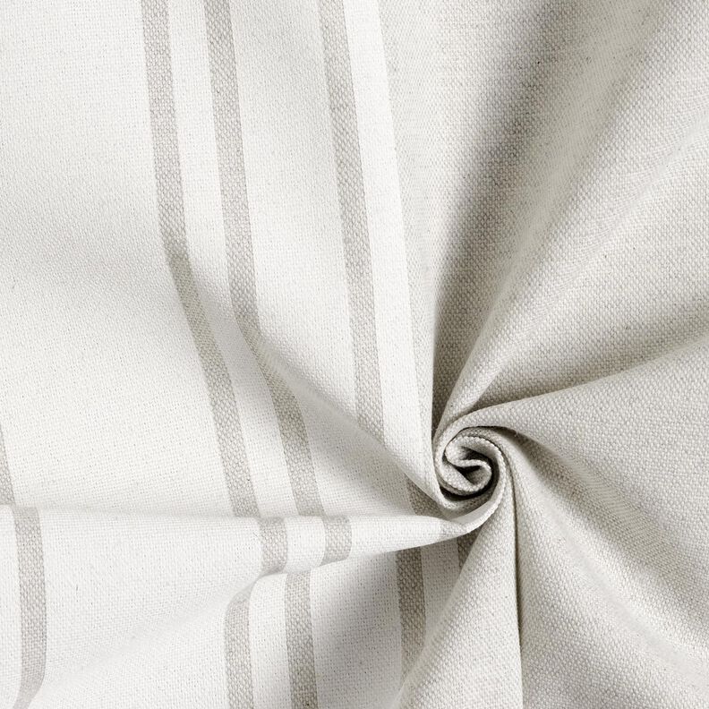 Decor Fabric Panama Block Stripes – carmine/misty grey, image number 3