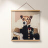 Panel Tapestry Fabric dog – dark beige/black,  thumbnail number 7