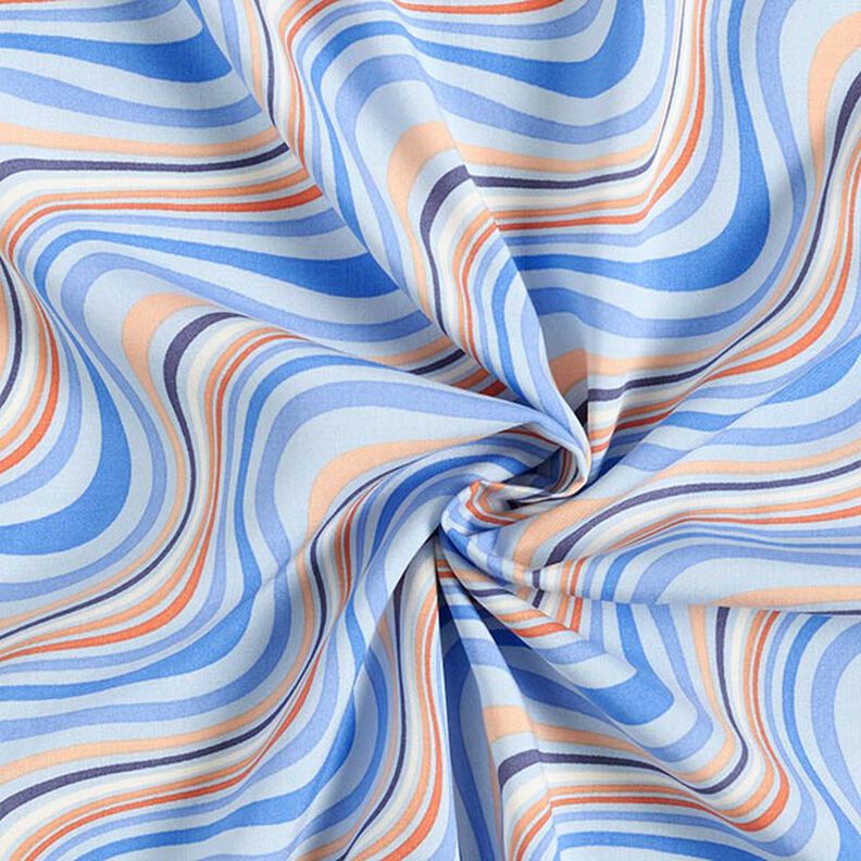 Fine Viscose Weave waves – light blue,  image number 3