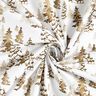 Cotton Poplin snow-covered fir trees – white/fawn,  thumbnail number 3