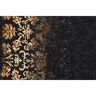 French Terry Border fabric golden ornaments | Glitzerpüppi – black/antique gold,  thumbnail number 8