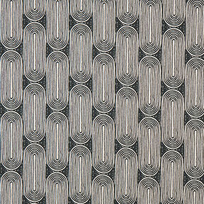 Decor Fabric Half Panama Arches – black/natural, 