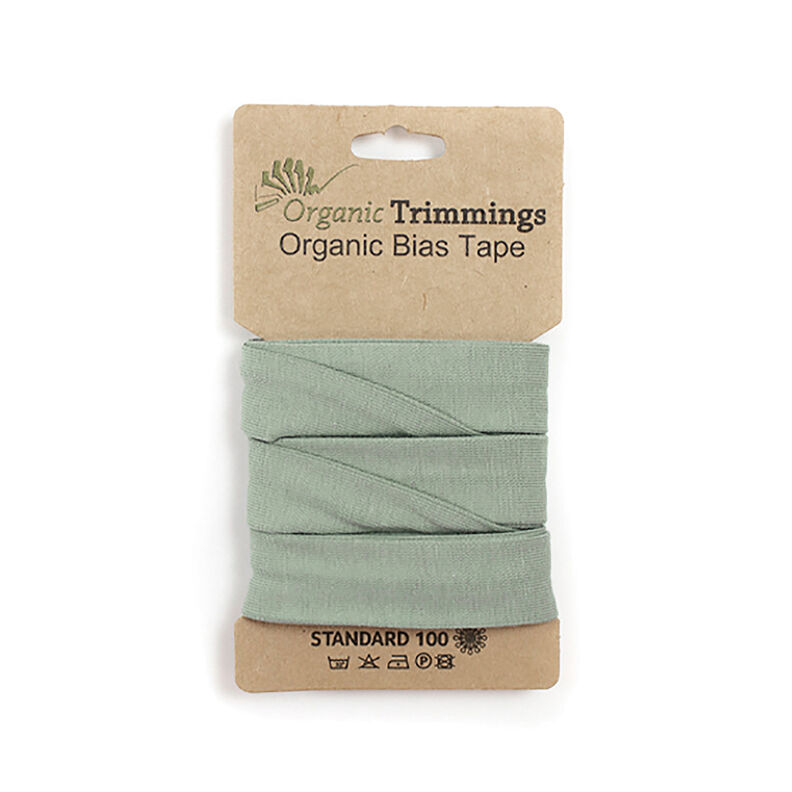 Bias binding Organic Cotton Jersey [3 m | 20 mm]  – eucalyptus,  image number 1